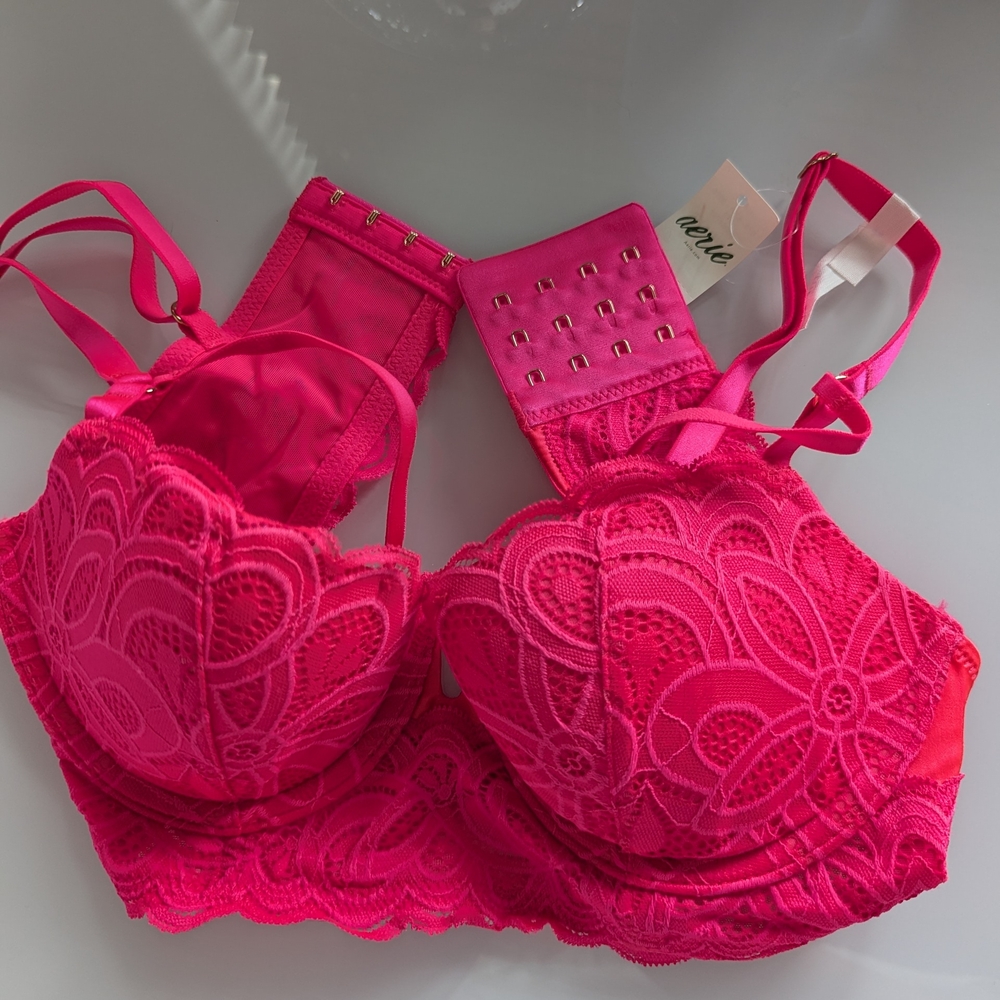 Aerie Fuchsia Lace Bra